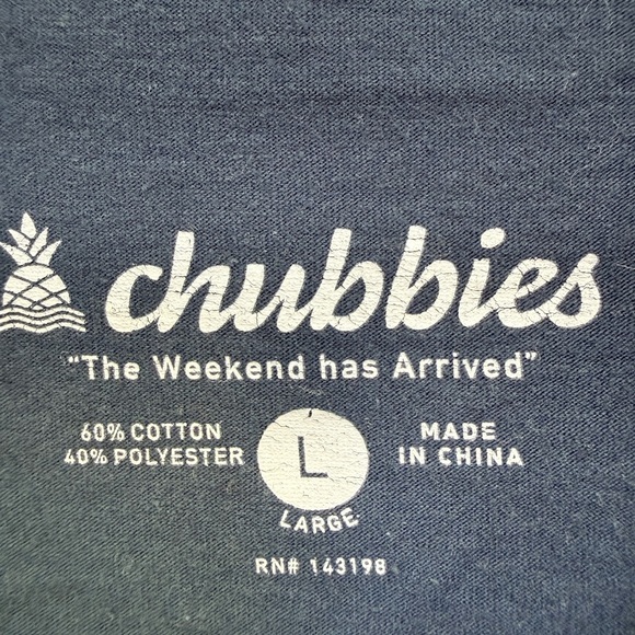 chubbies The Taco Bout It Men's Tee Shirt Blue - Picture 4 of 5